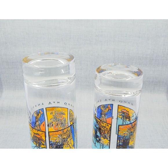 Spirits by Vincent Van Gogh Tall Shot Glasses Artwork Barware Drinkware Set of 2 - Picture 9 of 10